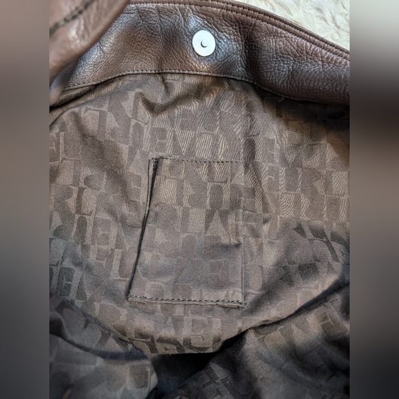 Brown leather Furla 2 way crossbody bag purse - Picture 7 of 9